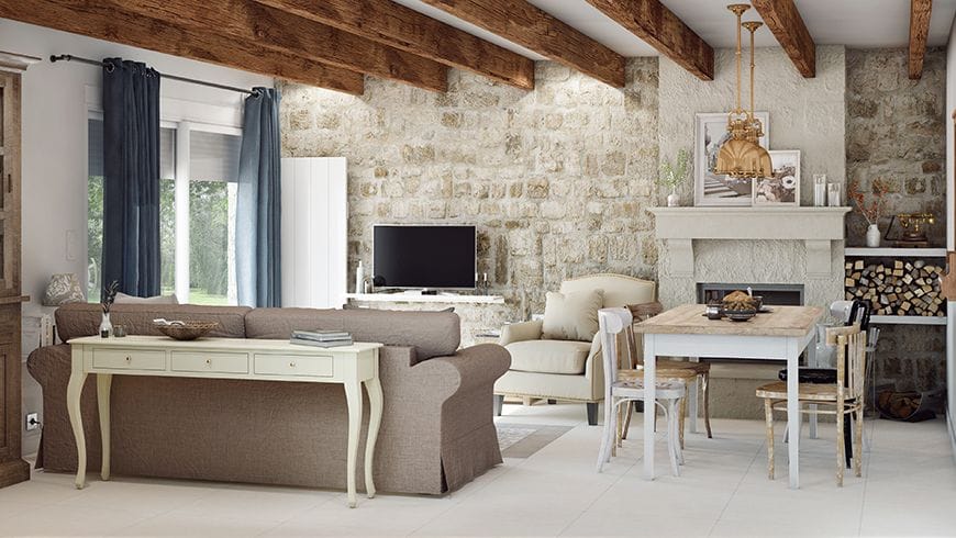 Un salon campagne chic