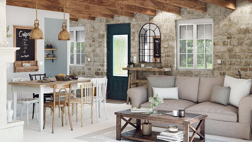 Un salon campagne chic