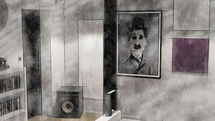 Un salon design home cinéma