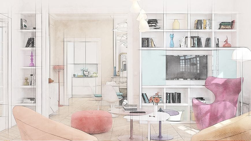 Un salon salle à manger