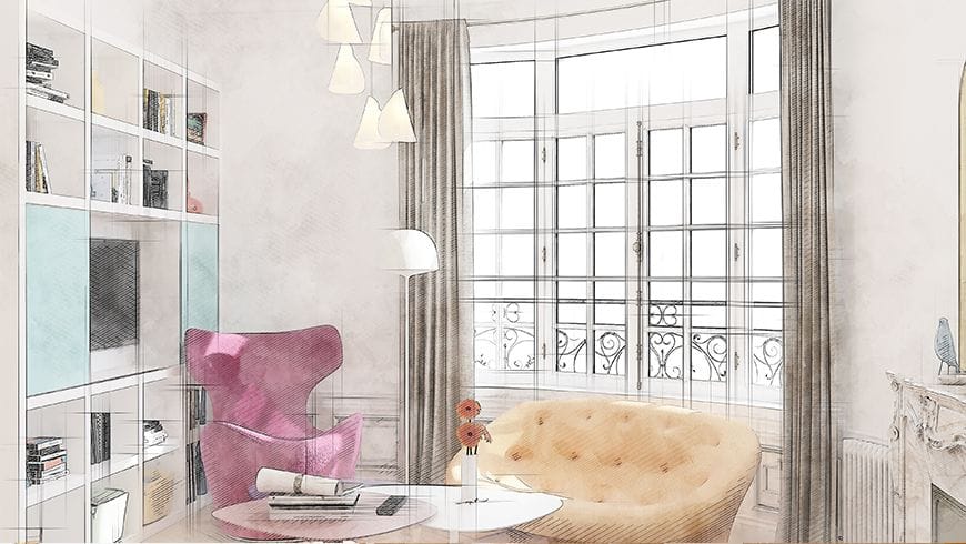 Un salon salle à manger