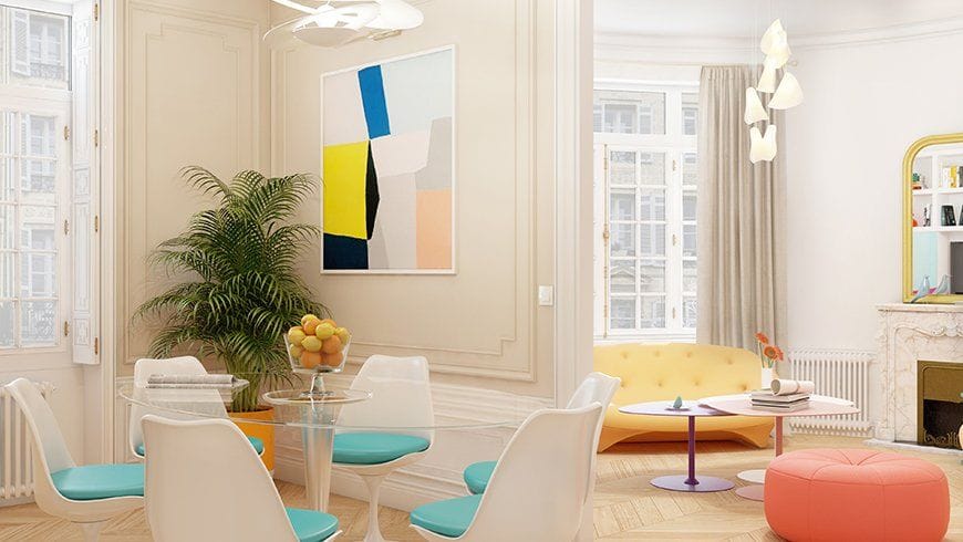 Un salon salle à manger