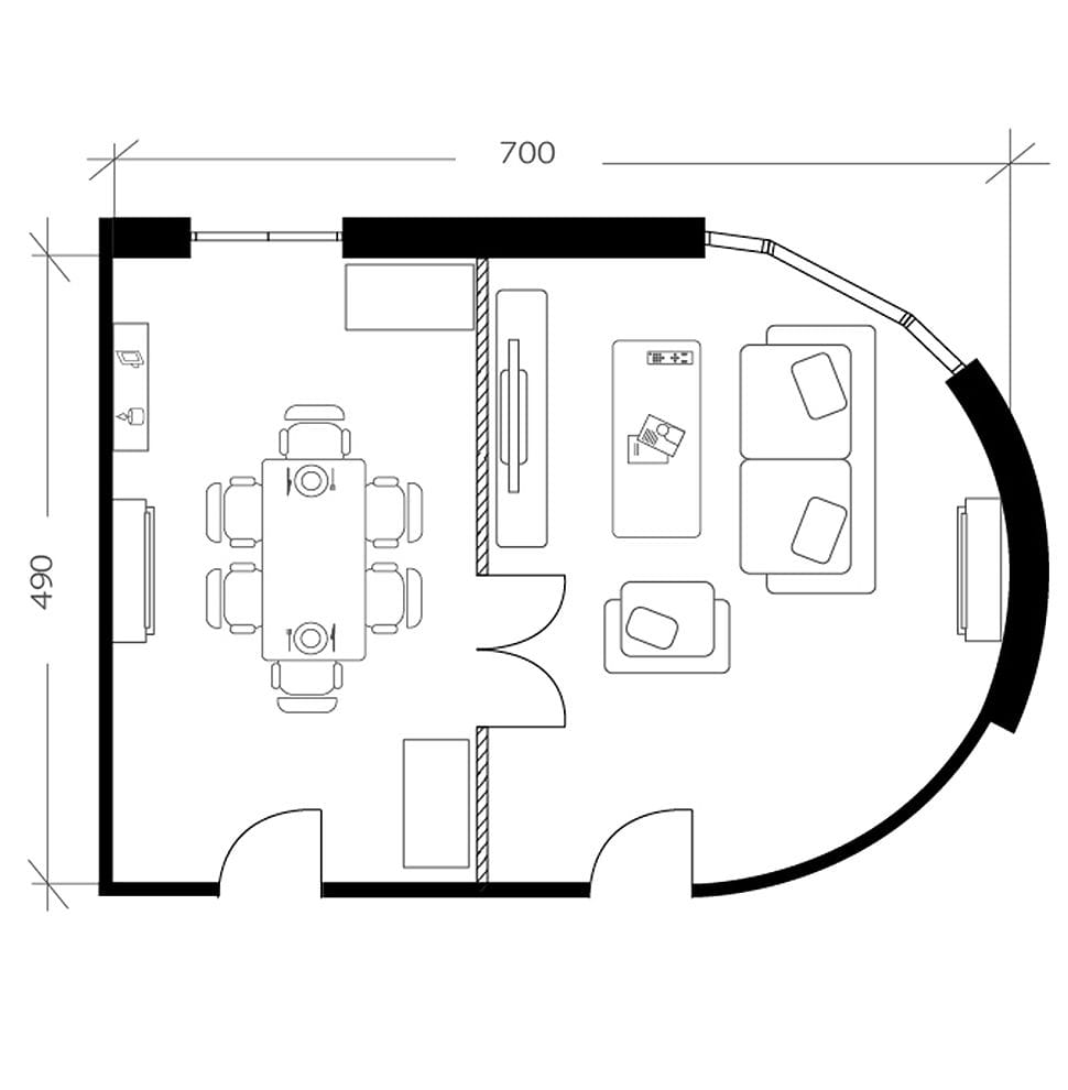 Salon salle à manger, plan avant