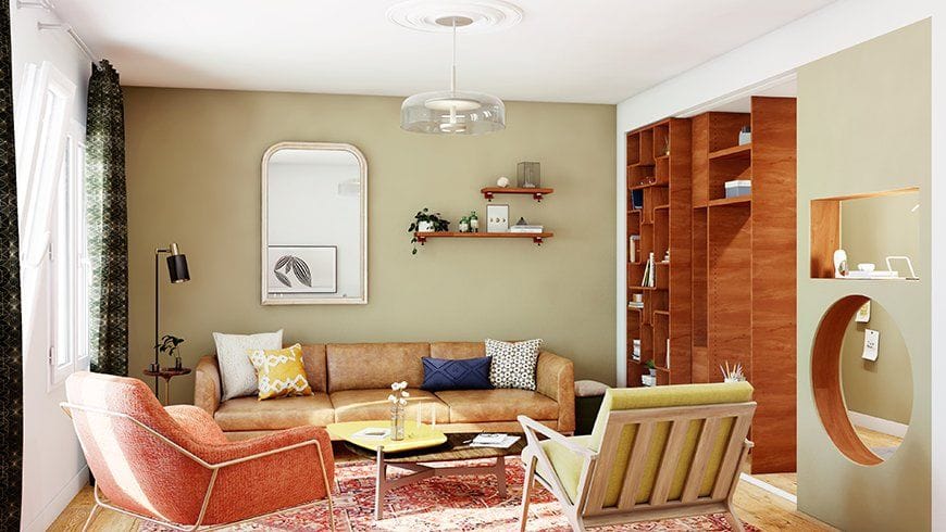 Un salon salle de jeux