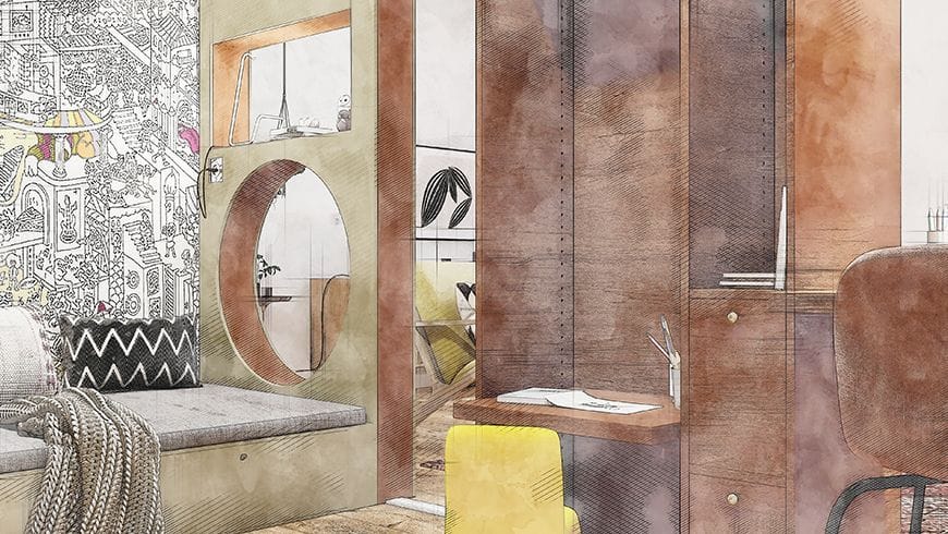 Un salon salle de jeux