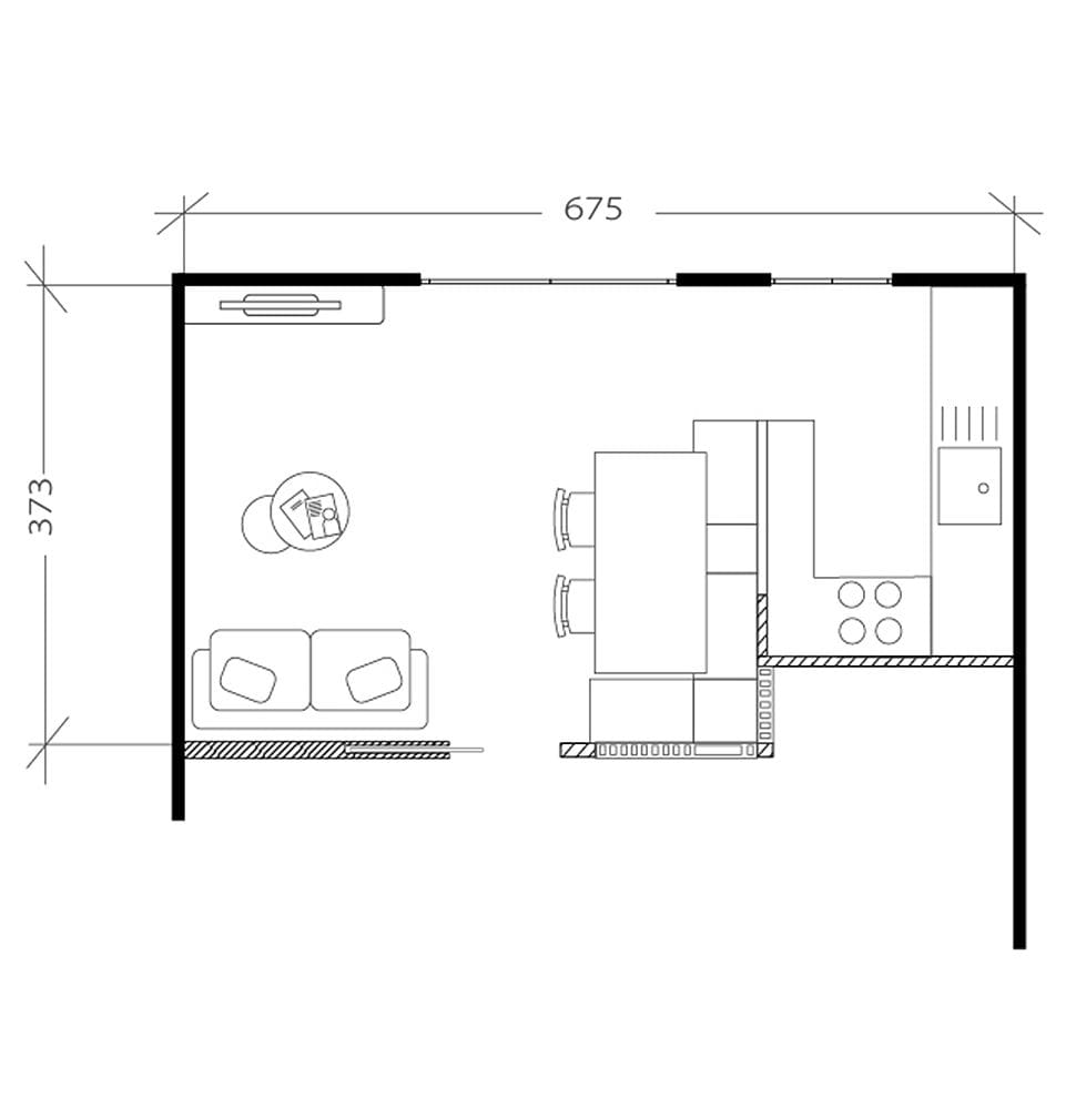 Salon scandinave, plan après