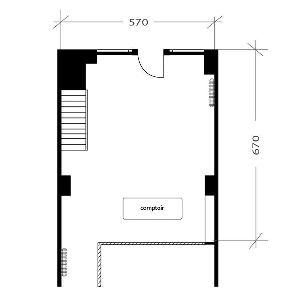 Salon vintage, plan avant