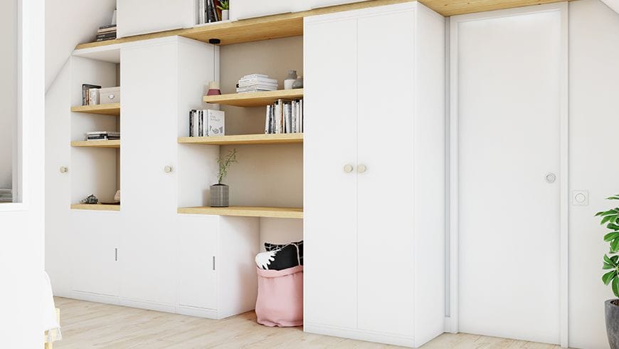 Une chambre scandinave sous les toits