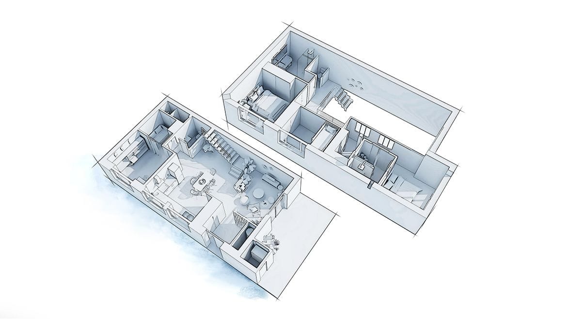 Agrandissement de maison, vue générale après