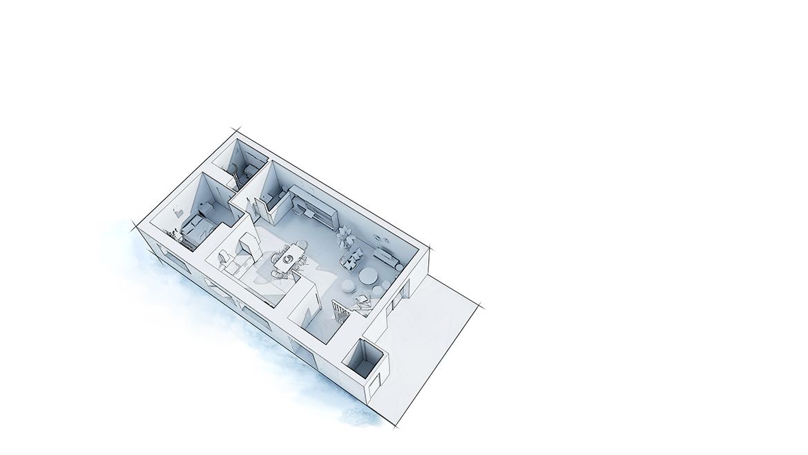 Agrandissement de maison, vue générale avant