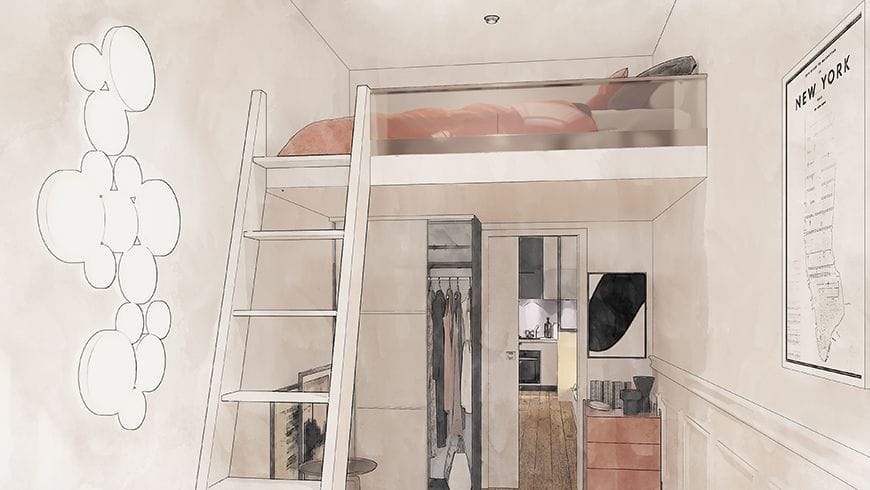 Aménagement d'un appartement en longueur