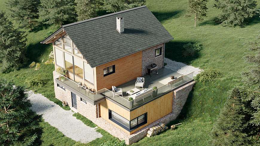 Une extension en bois