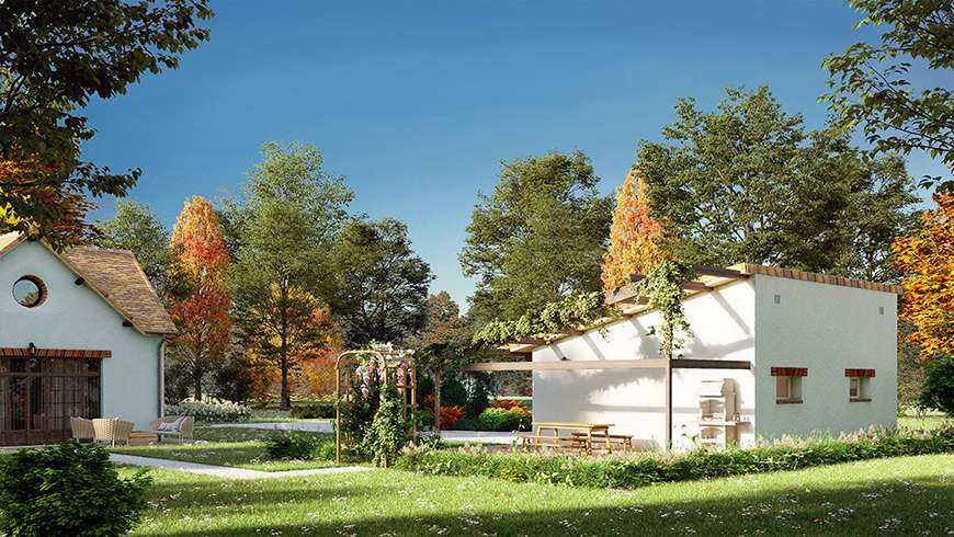 Un garage à la campagne