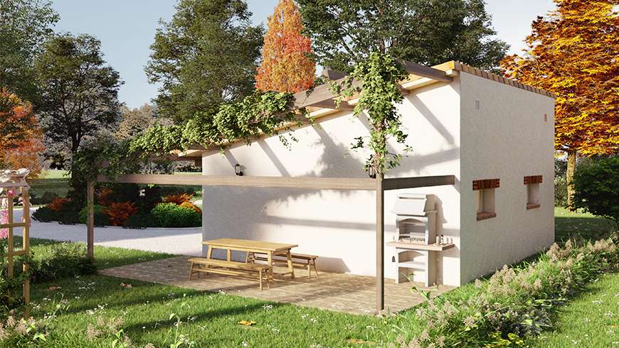 Un garage à la campagne