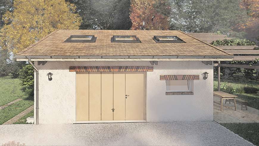 Un garage à la campagne