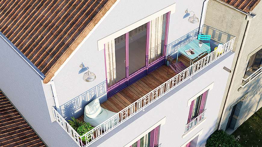 Une surélévation de maison