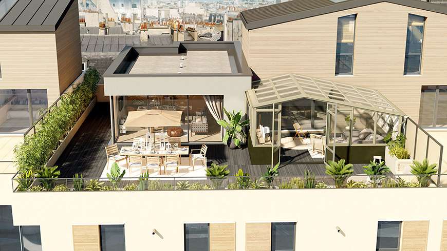 Toit terrasse et véranda