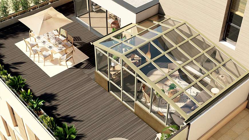 Toit terrasse et véranda