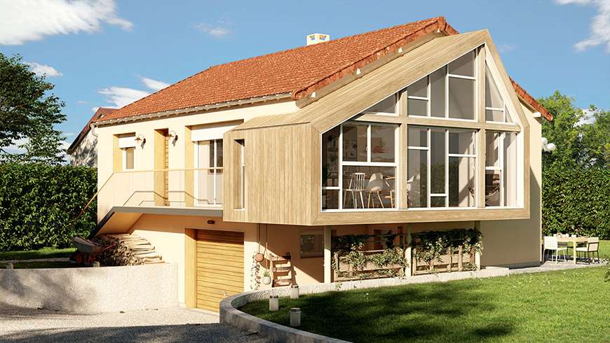 Extension vitrée, vue après