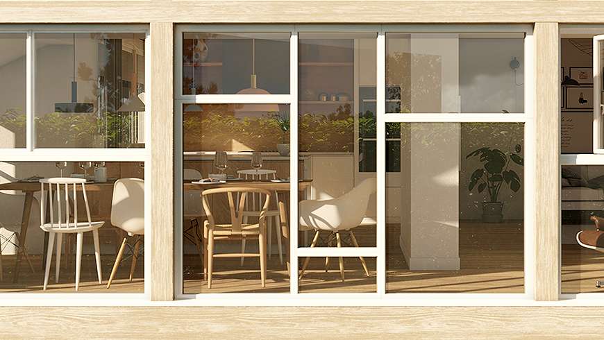 Une extension vitrée