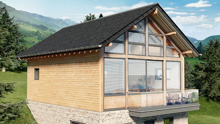 Une façade de chalet alpin