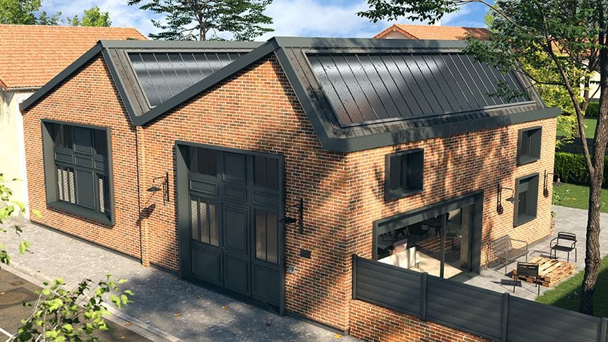 Façade industrielle, après