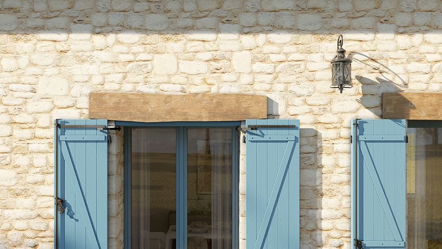 Façade d'une longère normande