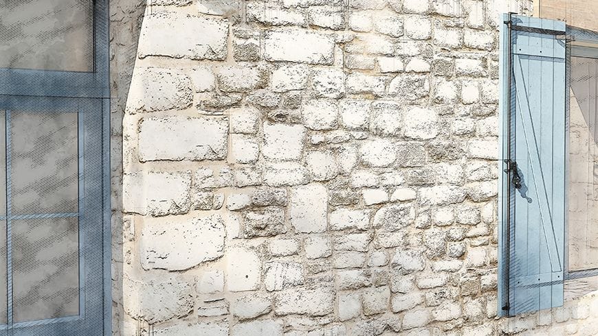 Façade d'une longère normande