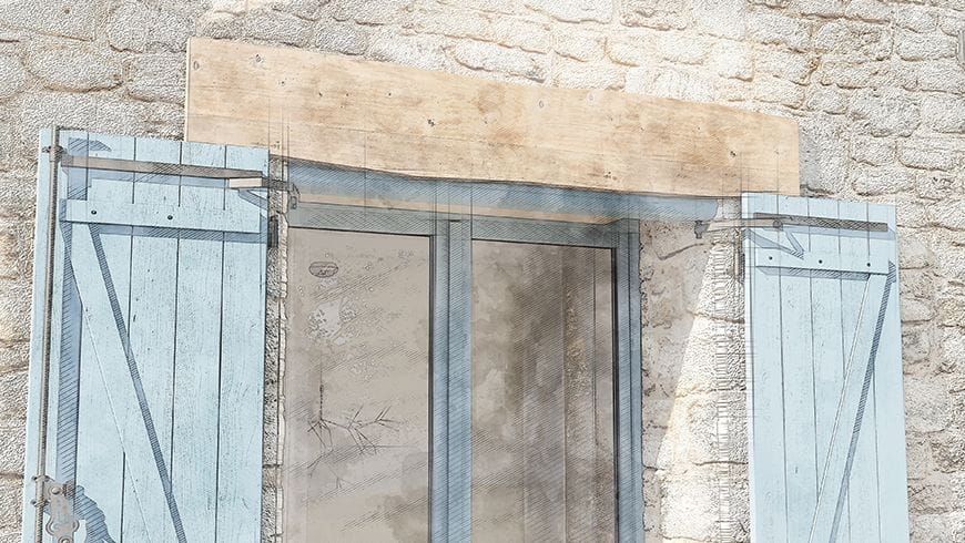 Façade d'une longère normande