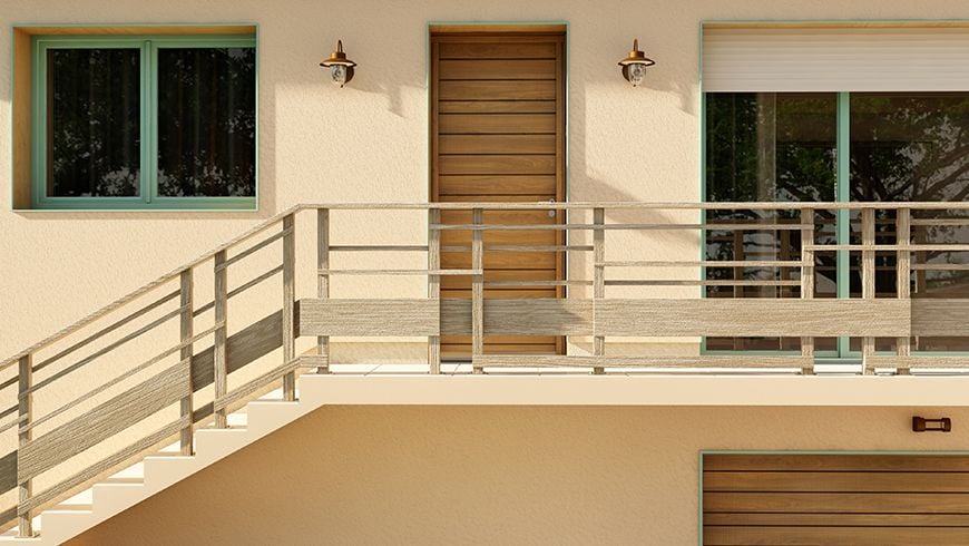 Une façade de maison des années 70