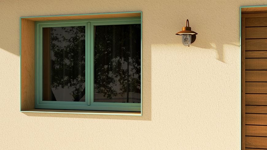 Une façade de maison des années 70