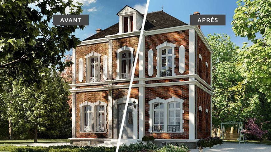 Une façade de maison de maître