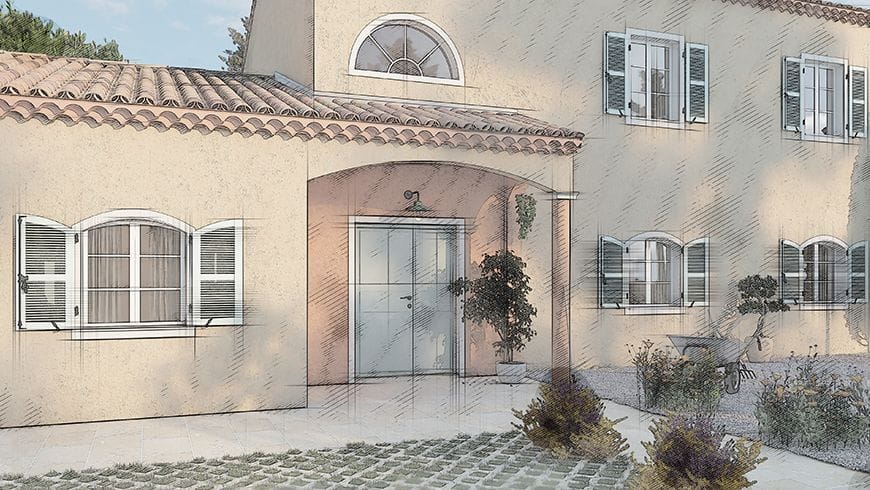 Une façade de maison provençale