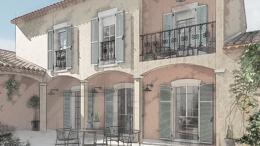 Une façade de maison provençale