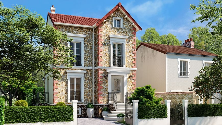 Une façade en meulière