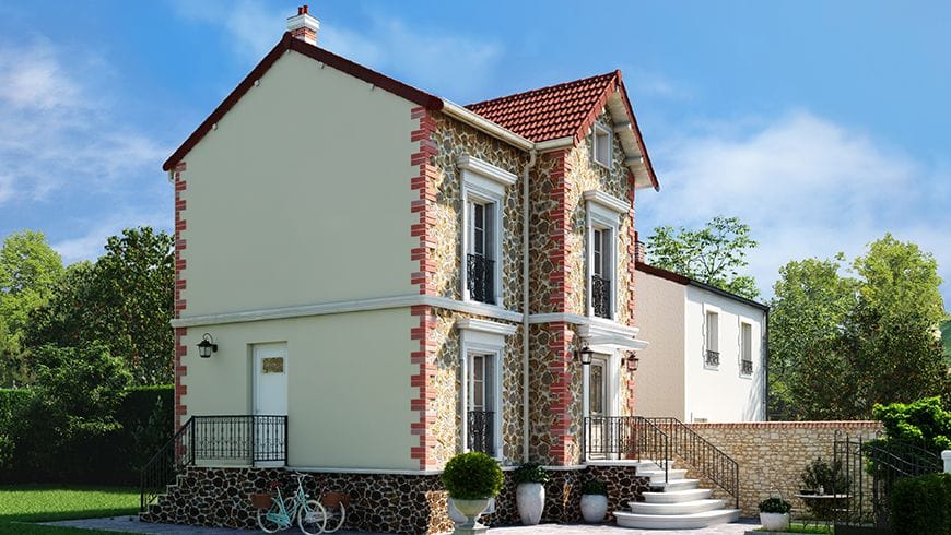 Une façade en meulière