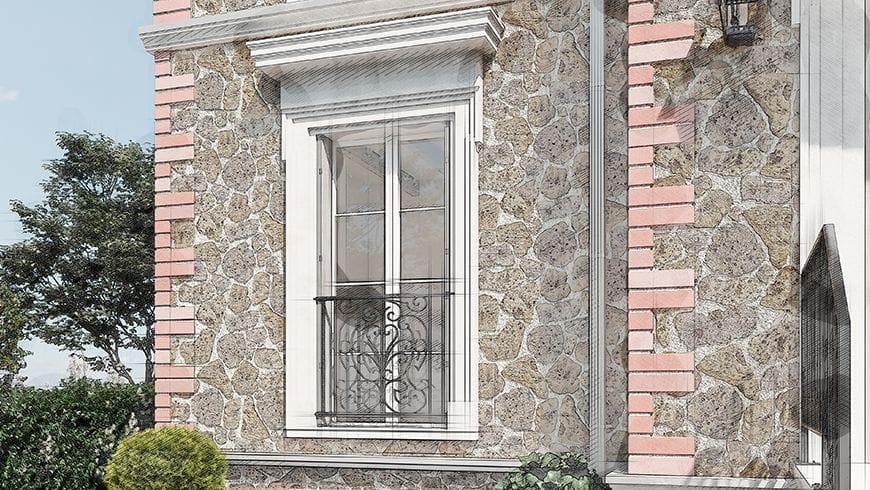 Une façade en meulière