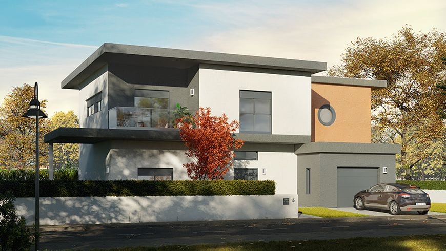 Façade moderne design, après