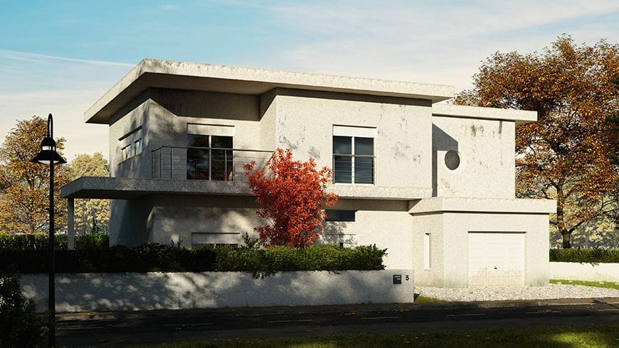 Façade moderne design, avant