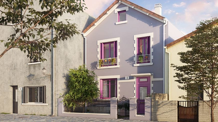 Une façade de maison des années 30