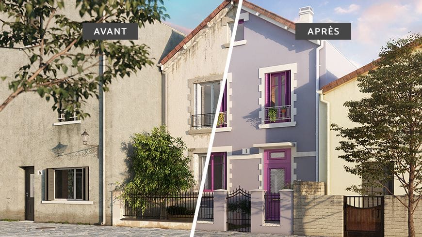 Une façade de maison des années 30