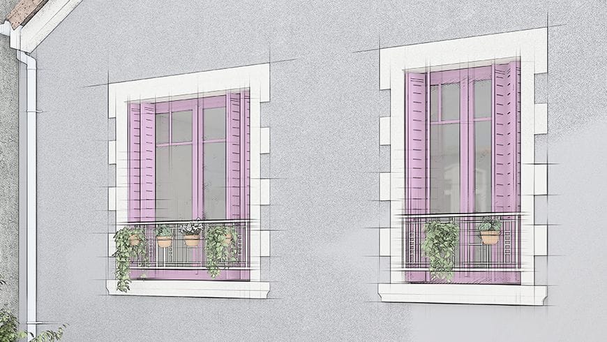 Une façade de maison des années 30