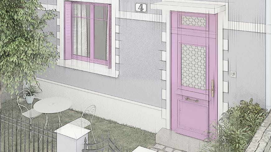 Une façade de maison des années 30