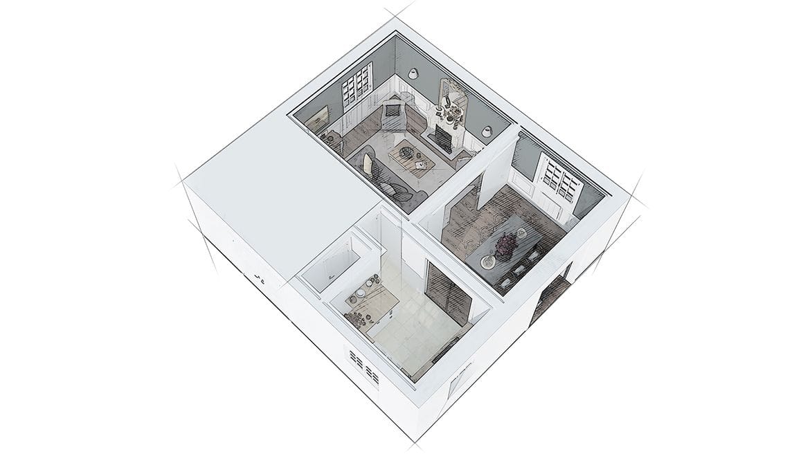 Salon haussmannien, vue générale