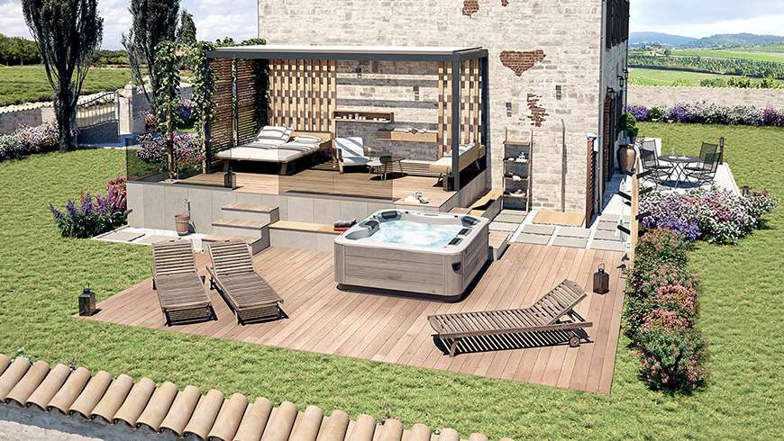 Spa à la campagne, vue après