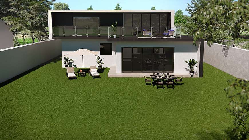 Terrasse design, vue avant