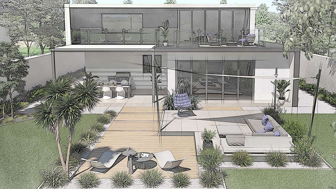 Terrasse design, vue générale