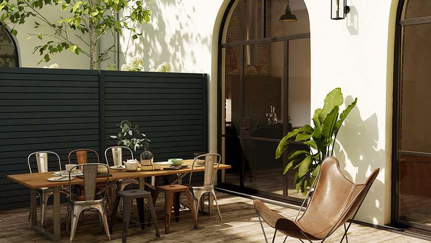 Une terrasse style industriel