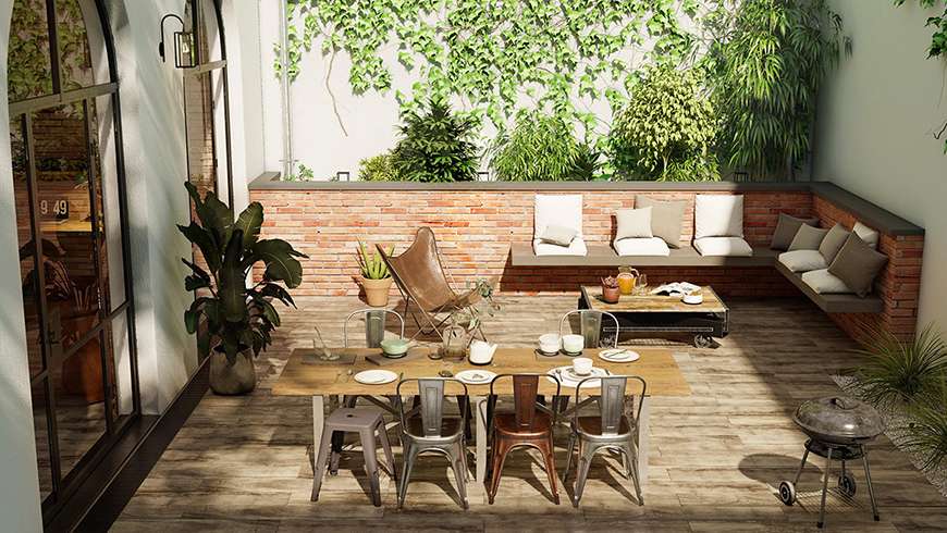 Une terrasse style industriel