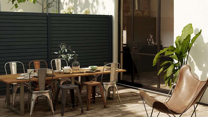 Une terrasse style industriel